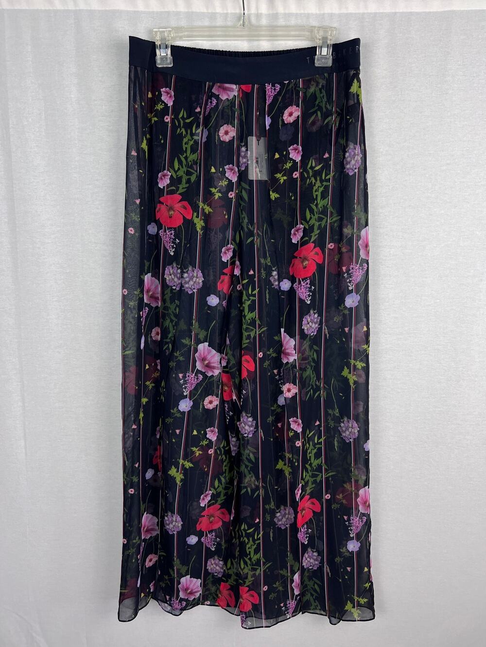 NWT Ted Baker Pants Hedgerow Floral Sheer Trousers Swim Cover Up Resortwear